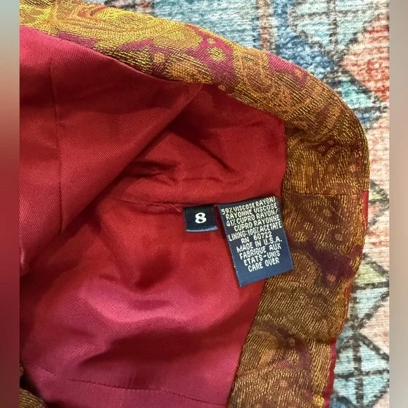 Vintage Burberry Paisley Vest. Size medium - Picture 6 of 7